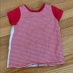 Red and white Hanna Andersson top w back detail